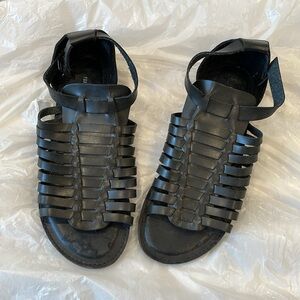 Black Gladiator Greek Sandals